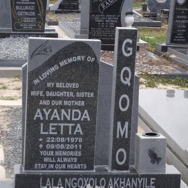 GQOMO Ayanda Letta 1978-2011