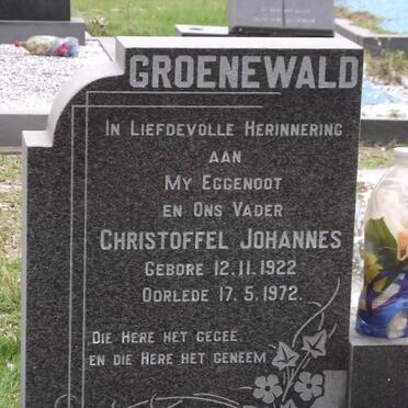 GROENEWALD Christoffel Johannes 1922-1972