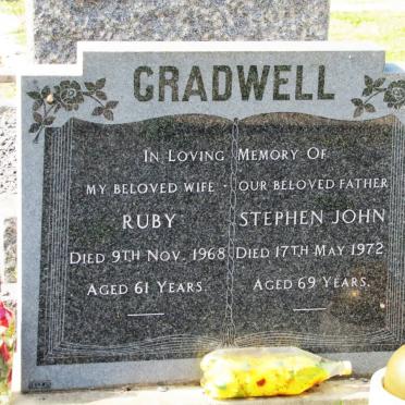 GRADWELL Stephen John -1972 &amp; Ruby -1968