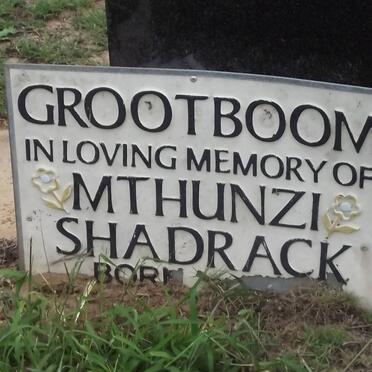 GROOTBOOM Mthunzi Shadrack 1955-2003