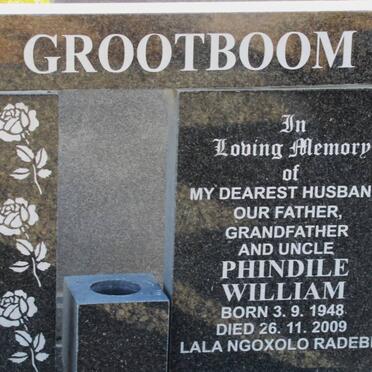 GROOTBOOM Phindile William 1948-2009