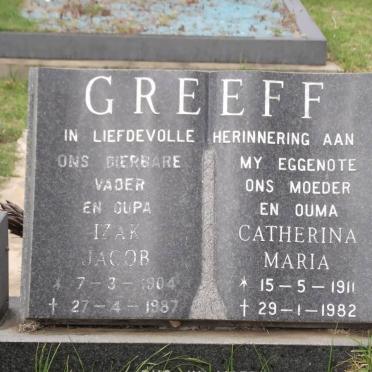 GREEFF Izak Jacob 1904-1987 &amp; Catherina Maria 1911-1982