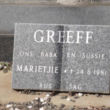 GREEFF Marietjie 1981-1981
