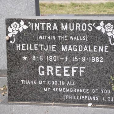 GREEFF Heiletjie Magdalene 1901-1982