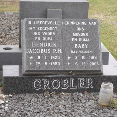 GROBLER Hendrik Jacobus P.H. 1920-1990 &amp; Gertruida Anna VILJOEN 1919-2003