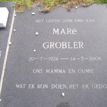 GROBLER Maré 1924-2008