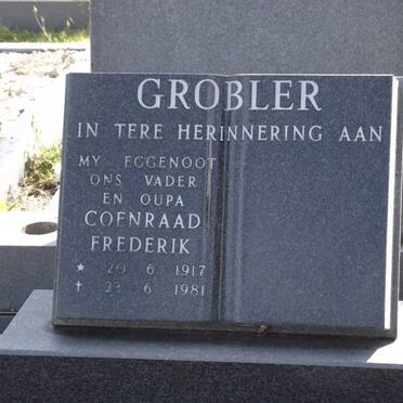 GROBLER Coenraad Frederik 1917-1981