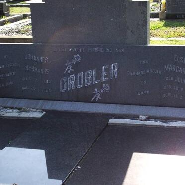 GROBLER Johannes Hermanus 1893-1968 &amp; Elie Margaretha JOUBERT 1895-1978