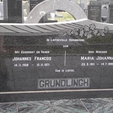 GRUNDLINGH Johannes Francois 1908-1971 &amp; Maria Johanna 1911-1995