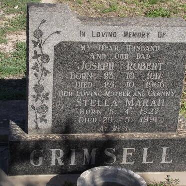 GRIMSELL Joseph Robert 1917-1966 &amp; Stella Marah 1927-1991