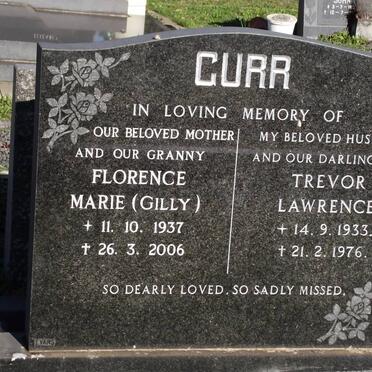 GURR Trevor Lawrence 1933-1976 &amp; Florence Marie 1937-2006