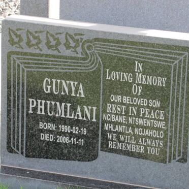 GUNYA Phumlani 1990-2006