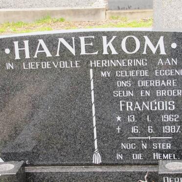 HANEKOM Francois 1962-1987