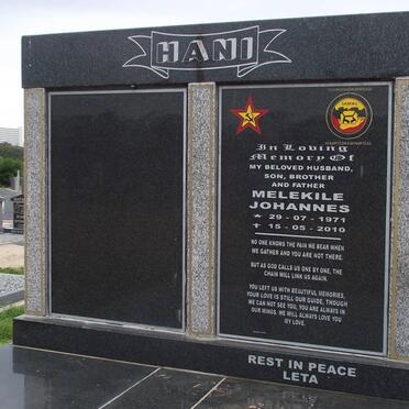 HANI Melekile Johannes 1971-2010