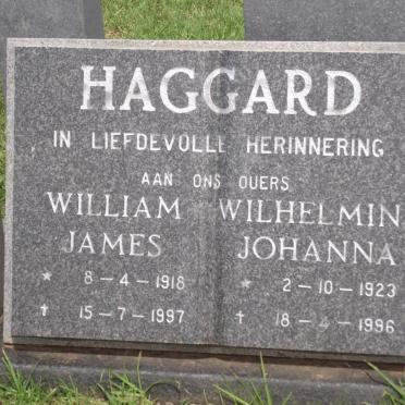 HAGGARD William James 1918-1997 &amp; Wilhelmina Johanna 1923-1996