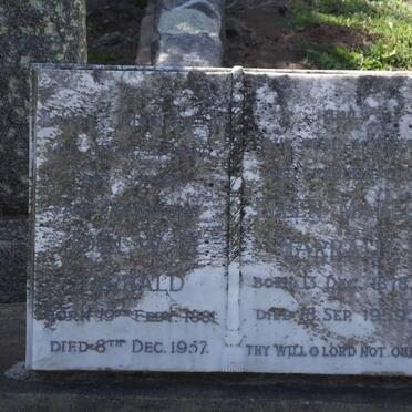 HARRALD John W.G. 1881-1957 &amp; Ellen Mabel 1878-1959