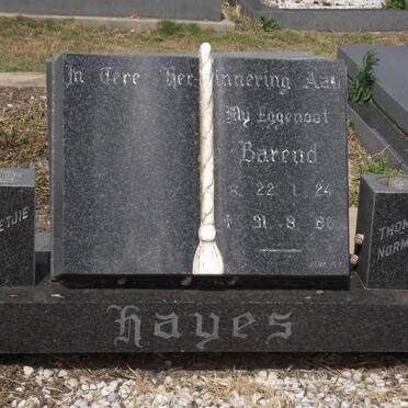 HAYES Barend 1924-1986