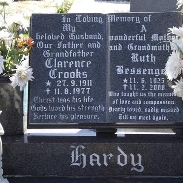 HARDY Clarence Crooks 1911-1977 &amp; Ruth BESSENGER 1925-2008