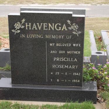 HAVENGA Priscilla Rosemary 1942-1984