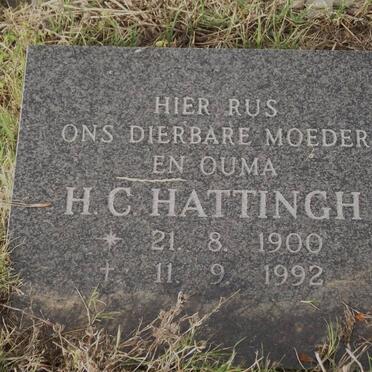 HATTINGH H.C. 1900-1992
