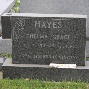 HAYES Thelma Grace 1911-1982