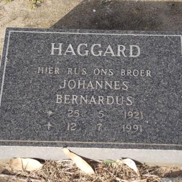 HAGGARD Johannes Bernardus 1921-1991