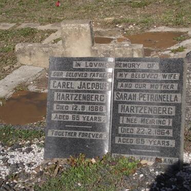 HARTZENBERG Carel Jacobus -1965 &amp; Sarah Petronella MEIRING -1964