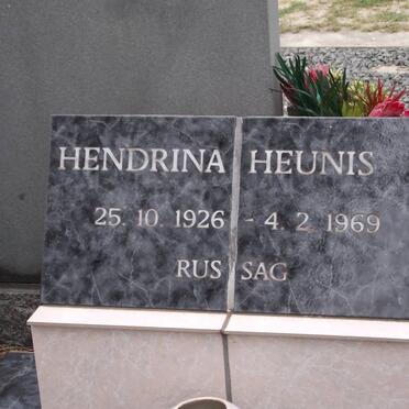 HEUNIS Hendrina 1926-1969