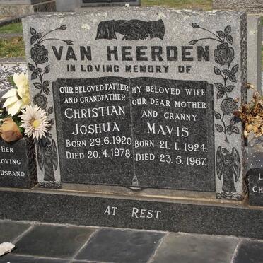 HEERDEN Christian Joshua, van 1920-1978 &amp; Mavis 1924-1967