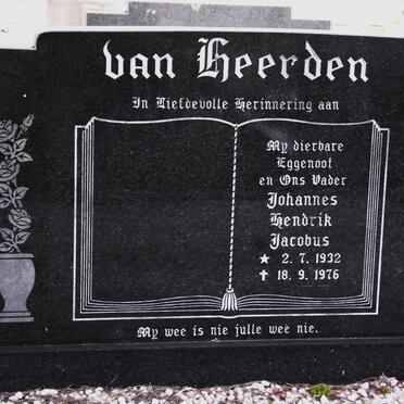 HEERDEN Johannes Hendrik Jacobus, van 1932-1976