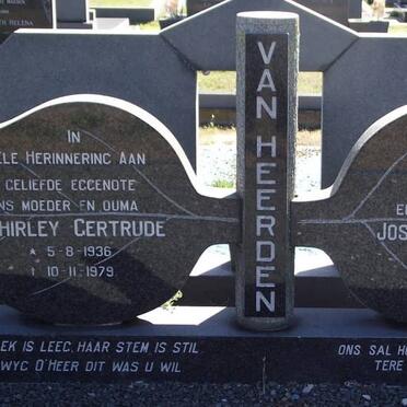 HEERDEN Joseph Jacobus, van 1930-2003 &amp; Shirley Gertrude 1936-1979