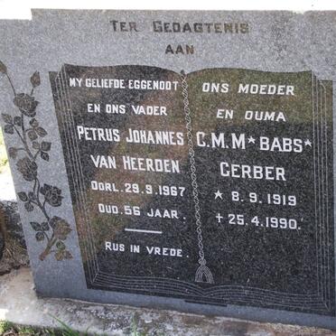 HEERDEN Petrus Johannes, van -1967 :: GERBER C.M.M. 1919-1990