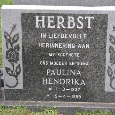 HERBST Paulina Hendrika 1937-1999