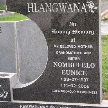 HLANGWANA Nombulelo Eunice 1937-2006