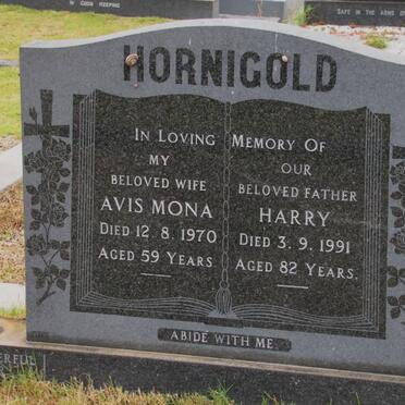 HORNIGOLD Harry -1991 &amp; Avis Mona -1970