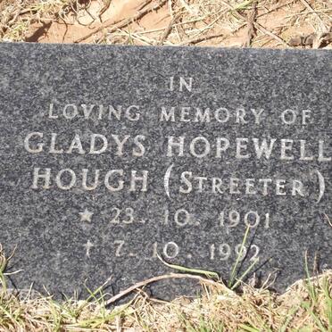 HOUGH Gladys Hopewell nee STREETER 1901-1992