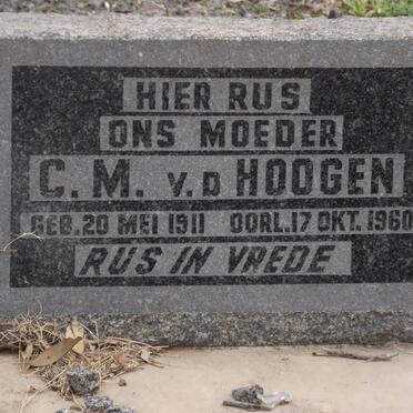 HOOGEN C.M., v.d. 1911-1960