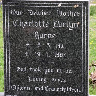 HORNE Charlotte Evelyn 1911-1987