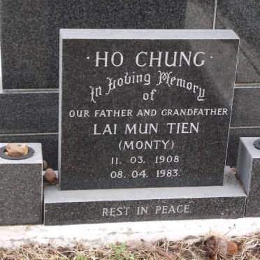 HO CHUNG Lai Mun Tien 1908-1983