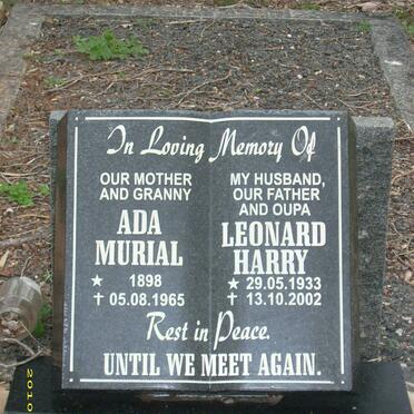 IVESON Ada Muriel 1898-1965 &amp; Leonard Harry 1933-2002