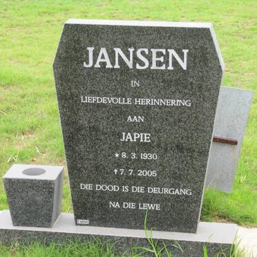 JANSEN Japie 1930-2005