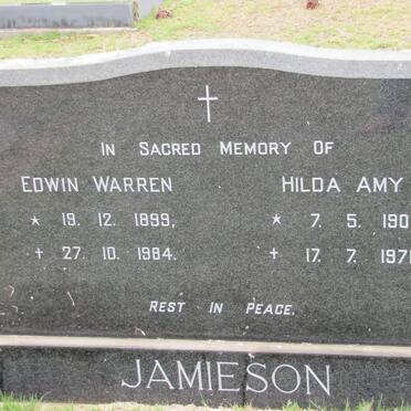 JAMIESON Edwin Warren 1899-1984 &amp; Hilda Amy 1906-1971