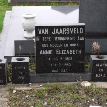 JAARSVELD Annie Elizabeth, van 1909-1980