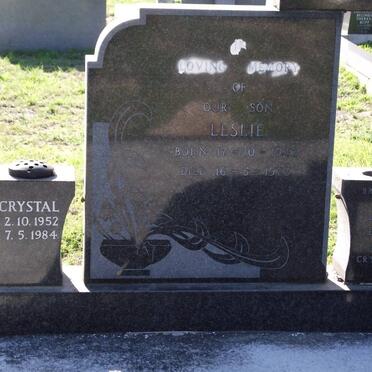 JARDIN Leslie, du 1943-1976 :: JARDIN Crystal, du 1952-1984