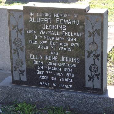 JENKINS Albert Edward 1894-1971 &amp; Ella Irene 1894-1978