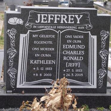 JEFFREY Edmund Charles Ronald 1933-2005 &amp; Kathleen 1933-2003
