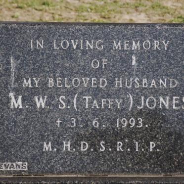 JONES M.W.S 1919-1993