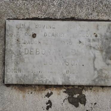 JOHNSON Deborah Elaine 1929-1954