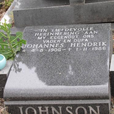 JOHNSON Johannes Hendrik 1906-1986