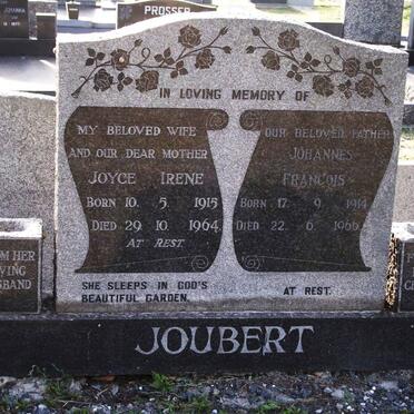 JOUBERT Johannes Francois 1914-1966 &amp; Joyce Irene 1915-1964